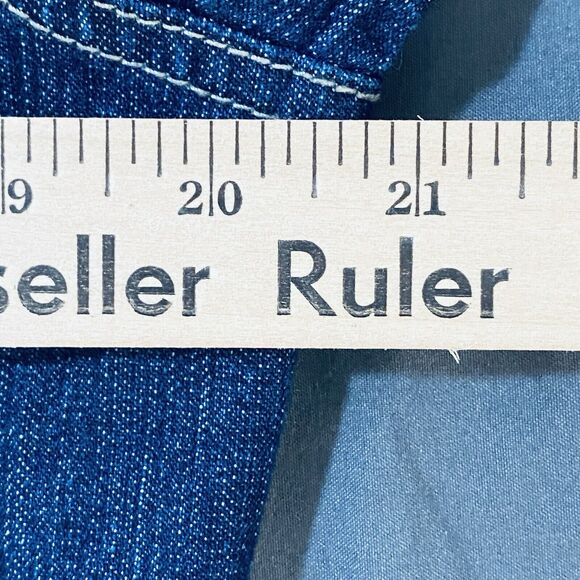 Vintage Y2k Jean Jacket Blazer Embroidered Denim Size XL 12 Fall Floral Trucker - Picture 8 of 11